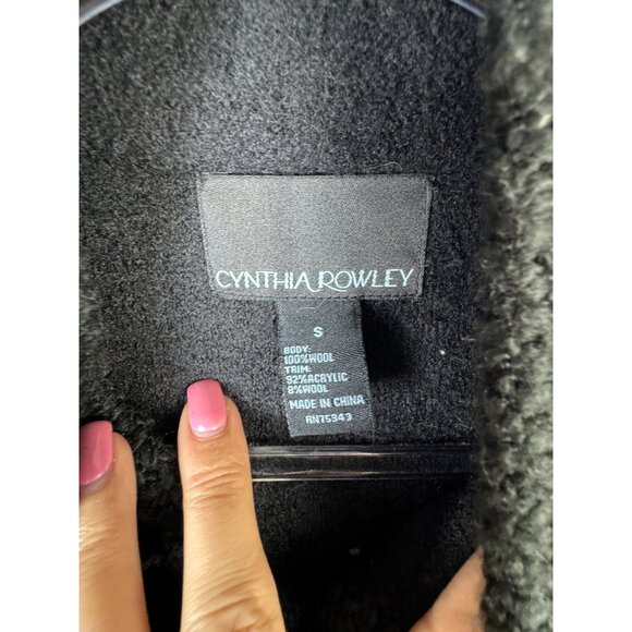 Cynthia Rowley Wool Peplum Coat Jacket Blazer Small Goth Punk Vampire Rock Hot - Picture 5 of 7